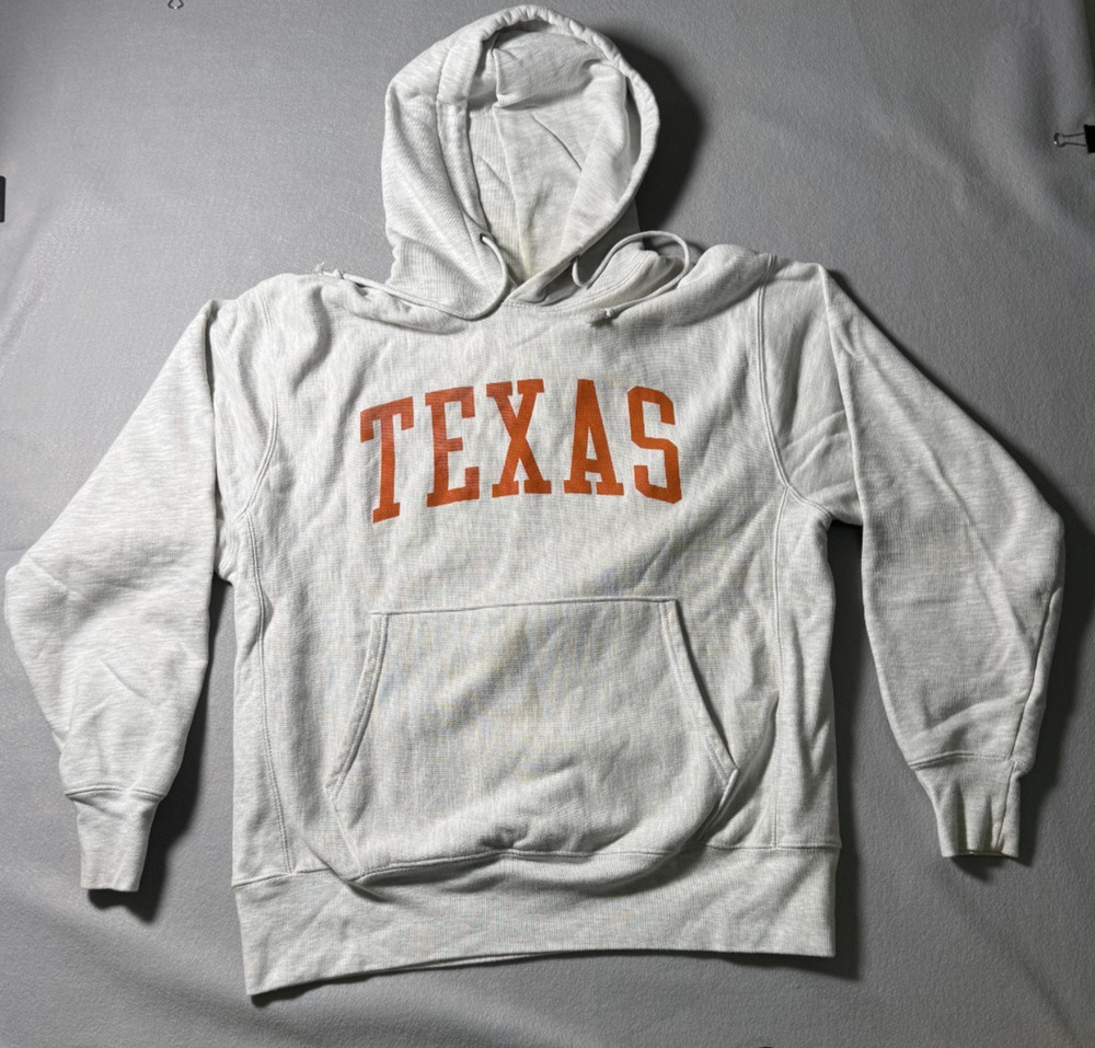 Texas Longhorns Champion Hooded Hoodie Sweatshirt Hook Em Size L